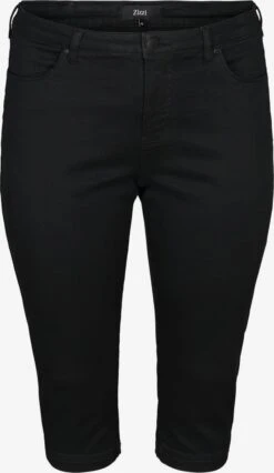 Zizzi Denim Shorts Slimfit Jeans Amy Dames Zwart