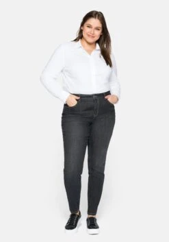 Sheego Jeans Slimfit Jeans Dames Zwart -Dameskleding Verkoop Winkel 00380c9013c2d1bc9c9559acfe904229