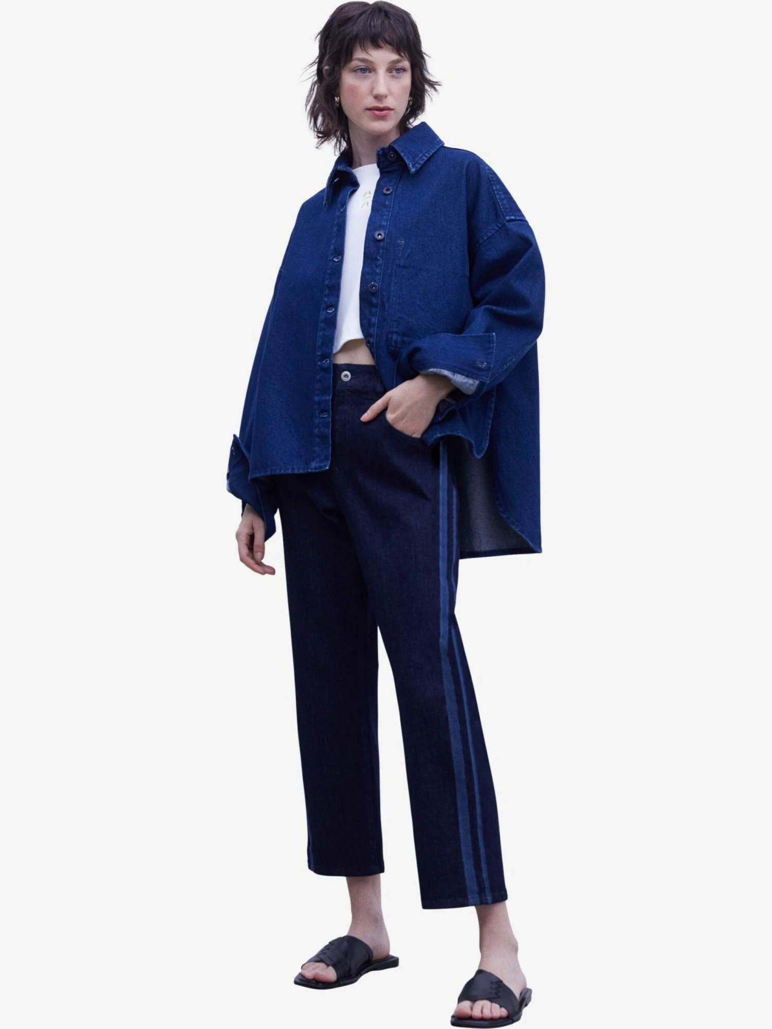 ADOLFO DOMINGUEZ Straight Regular Jeans Dames Blauw 6 ADOLFO DOMINGUEZ Straight Regular Jeans Dames Blauw - Afbeelding 4