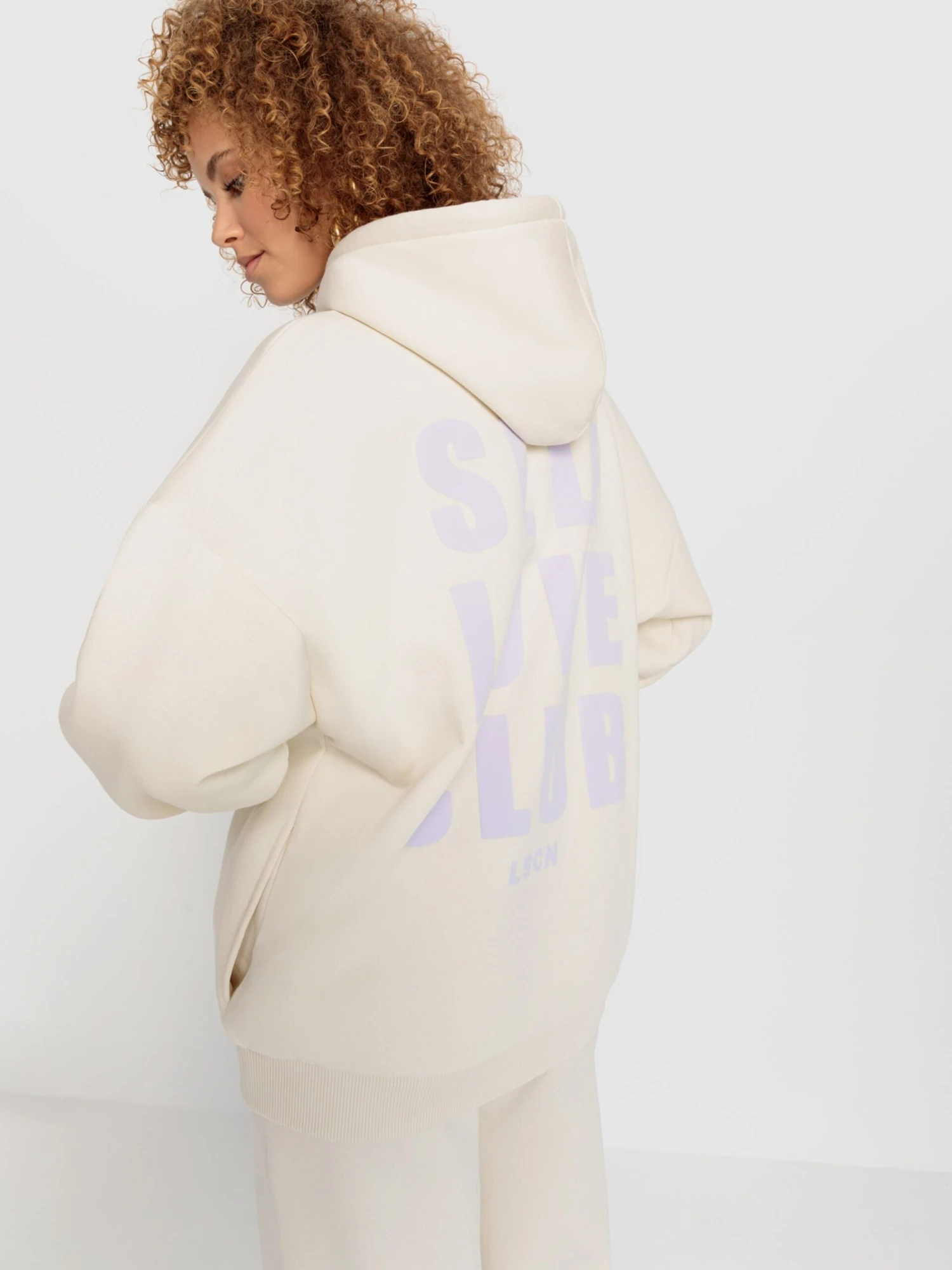 Hoodies Sweatshirt Dames Crème 7 Hoodies Sweatshirt Dames Crème - Afbeelding 5