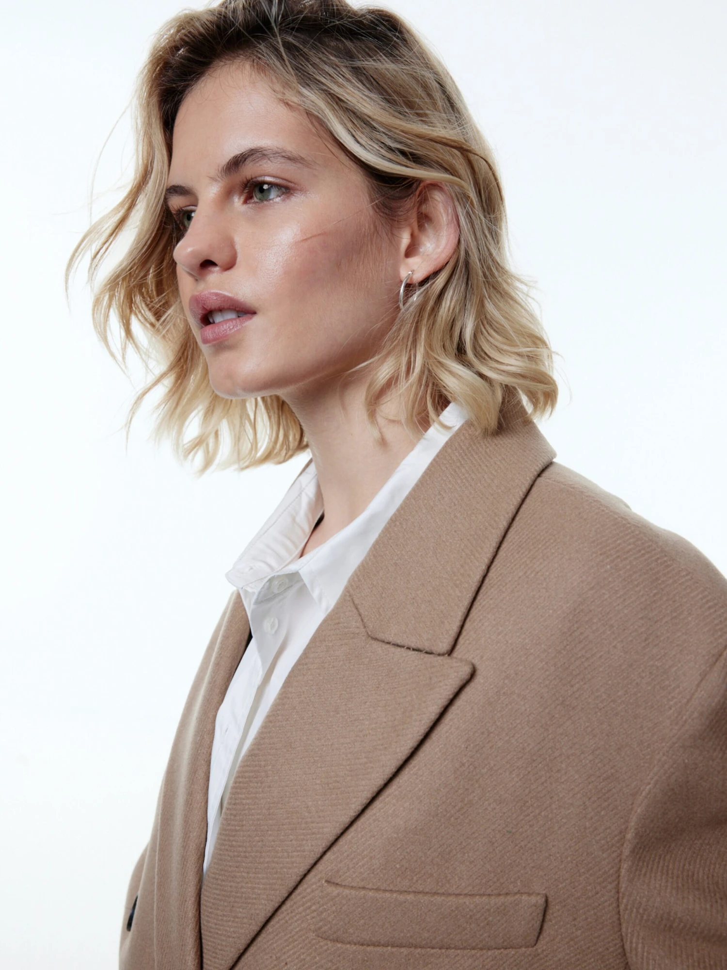 EDITED Wollen Mantels Wintermantel Singa Dames Bruin 5 EDITED Wollen Mantels Wintermantel Singa Dames Bruin - Afbeelding 3