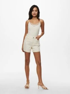 ONLY Denim Shorts Loosefit Jeans Dames Beige -Dameskleding Verkoop Winkel 0395d3feb39ee89c2d2b67861eb1f93f