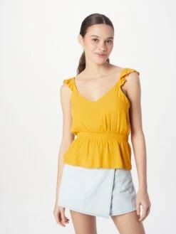 About You Uitgaanstops Top Lillian Dames Goudgeel -Dameskleding Verkoop Winkel 04160acb6d062a5f6f6ed1531a5774ce