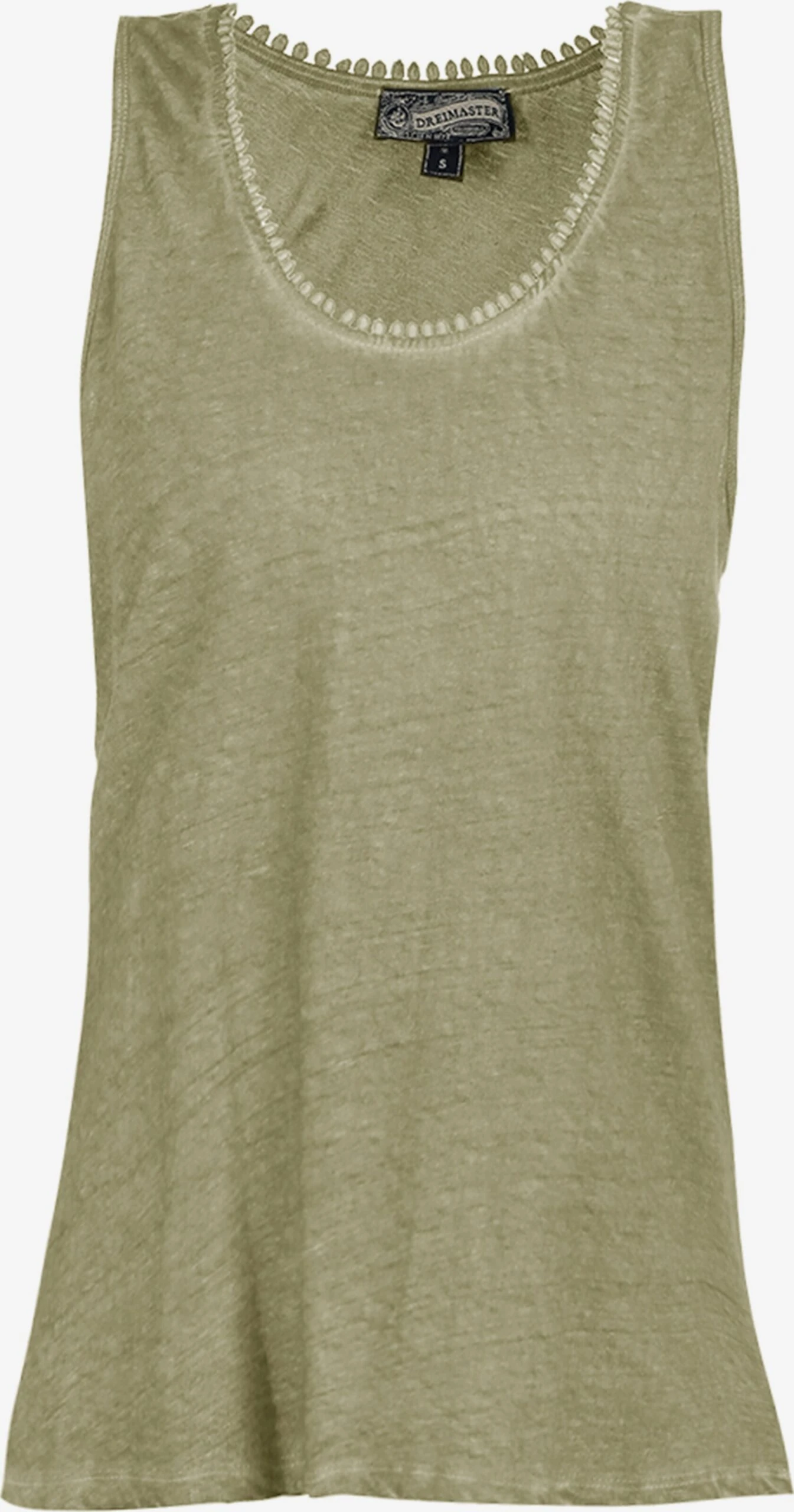 DreiMaster Vintage Mouwloze Shirts Top Dames Kaki 3 DreiMaster Vintage Mouwloze Shirts Top Dames Kaki