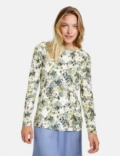 Taifun Longsleeves Shirt Dames Wit -Dameskleding Verkoop Winkel 0603377bbe3db5a9574b3cf1312579f7