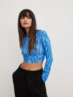 NA-KD Uitgaanstops Top Dames Blauw