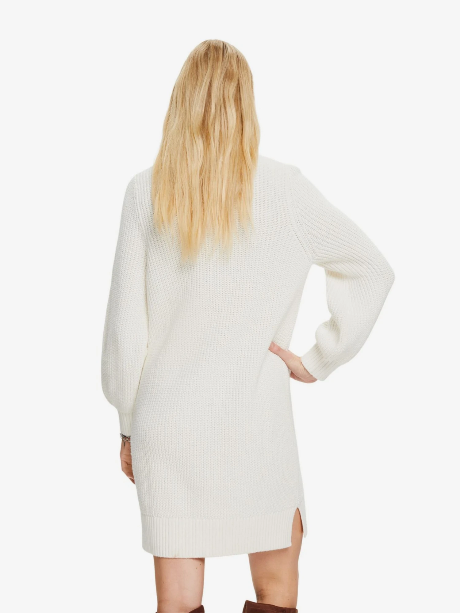 ESPRIT Gebreide Jurken Gebreide Jurk Dames Wit 5 ESPRIT Gebreide Jurken Gebreide Jurk Dames Wit - Afbeelding 3