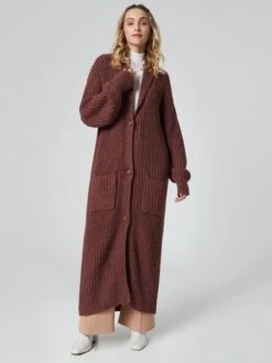 Lange Vesten Gebreide Mantel Primrose Dames Bruin -Dameskleding Verkoop Winkel 09426d536f1ea16a2776d8a98e0843ba