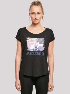 F4NT4STIC T-shirts Shirt Janis Joplin Dames Zwart -Dameskleding Verkoop Winkel 09caa1097bc9b3a4db05bd51a6ada090