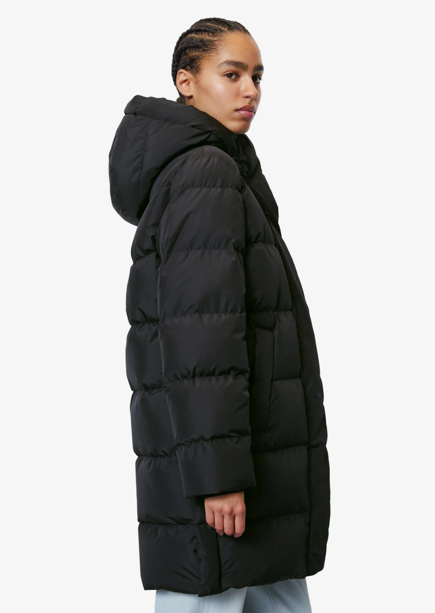 Marc O'Polo DENIM Korte Mantels Wintermantel Dames Zwart 6 Marc O'Polo DENIM Korte Mantels Wintermantel Dames Zwart - Afbeelding 4