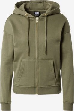 URBAN CLASSICS Sweatvesten Sweatvest Dames Kaki