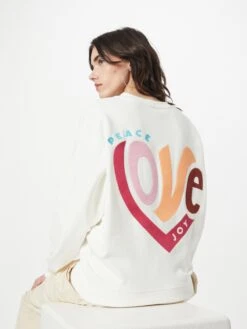 Sweatshirts Sweatshirt POWER OF LOVE Dames Natuurwit -Dameskleding Verkoop Winkel 0be2955304fe849239330eac84e84966