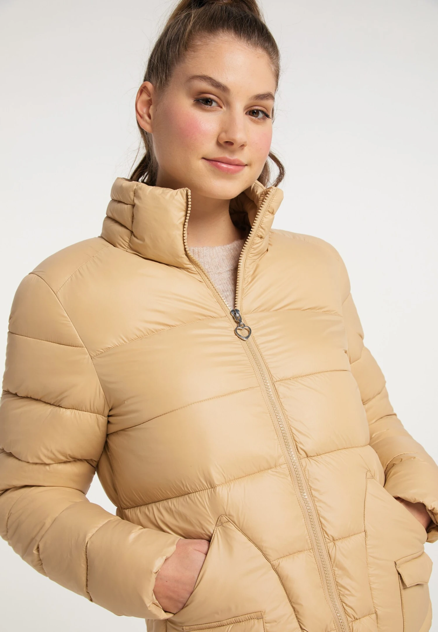 MyMO Winterjassen Winterjas Dames Lichtbruin 7 MyMO Winterjassen Winterjas Dames Lichtbruin - Afbeelding 5