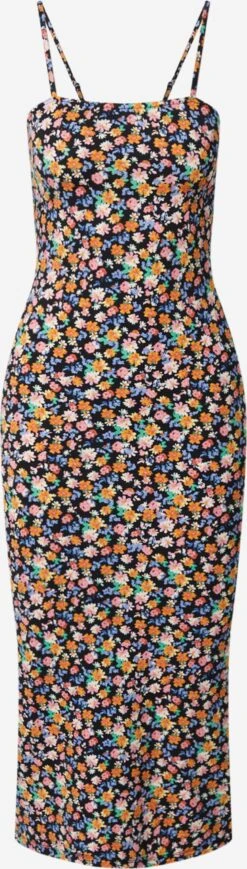 EDITED Midi Jurken Jurk Nana Dames Zwart