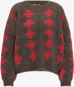 Oversized Truien Oversized Trui Dames Chocoladebruin