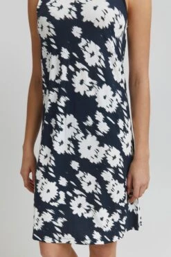 ICHI Zomerjurken Zomerjurk LISA Dames Donkerblauw -Dameskleding Verkoop Winkel 19119f5093c57f25c4c5622b40425977