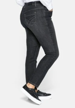 Sheego Jeans Slimfit Jeans Dames Zwart -Dameskleding Verkoop Winkel 19406210aea0199418b3a2c9546ed0db