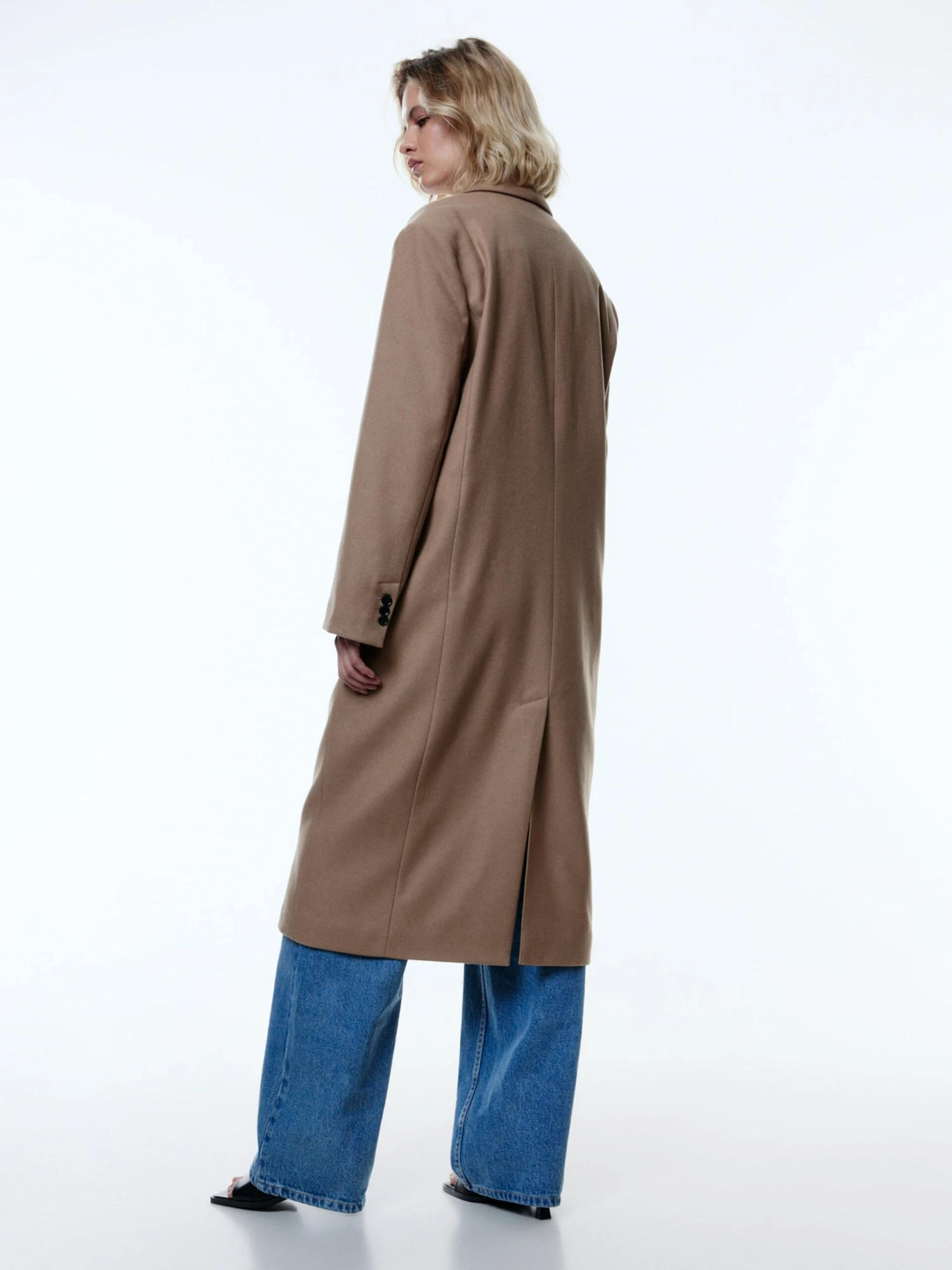 EDITED Wollen Mantels Wintermantel Singa Dames Bruin 7 EDITED Wollen Mantels Wintermantel Singa Dames Bruin - Afbeelding 5