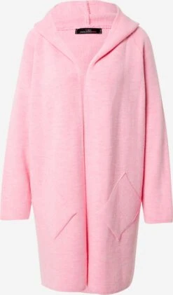 Lange Vesten Gebreide Mantel Annabell Dames Lichtroze