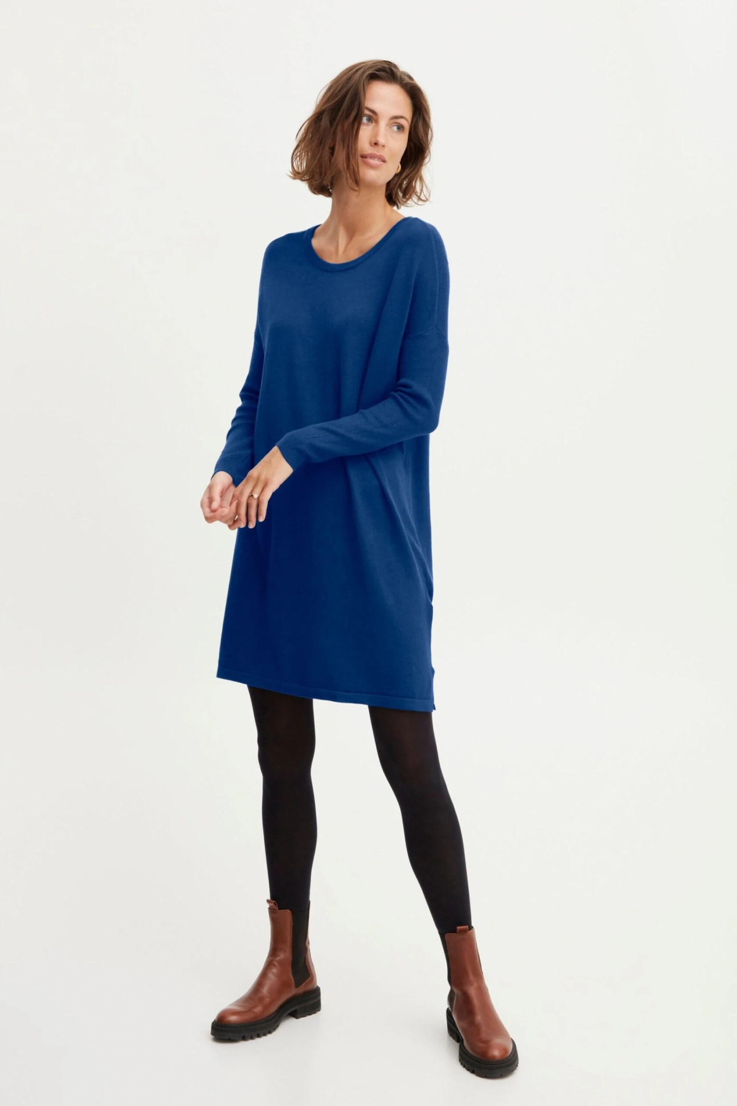 Fransa Lange Truien Trui BLUME Dames Blauw / Navy 7 Fransa Lange Truien Trui BLUME Dames Blauw / Navy - Afbeelding 5