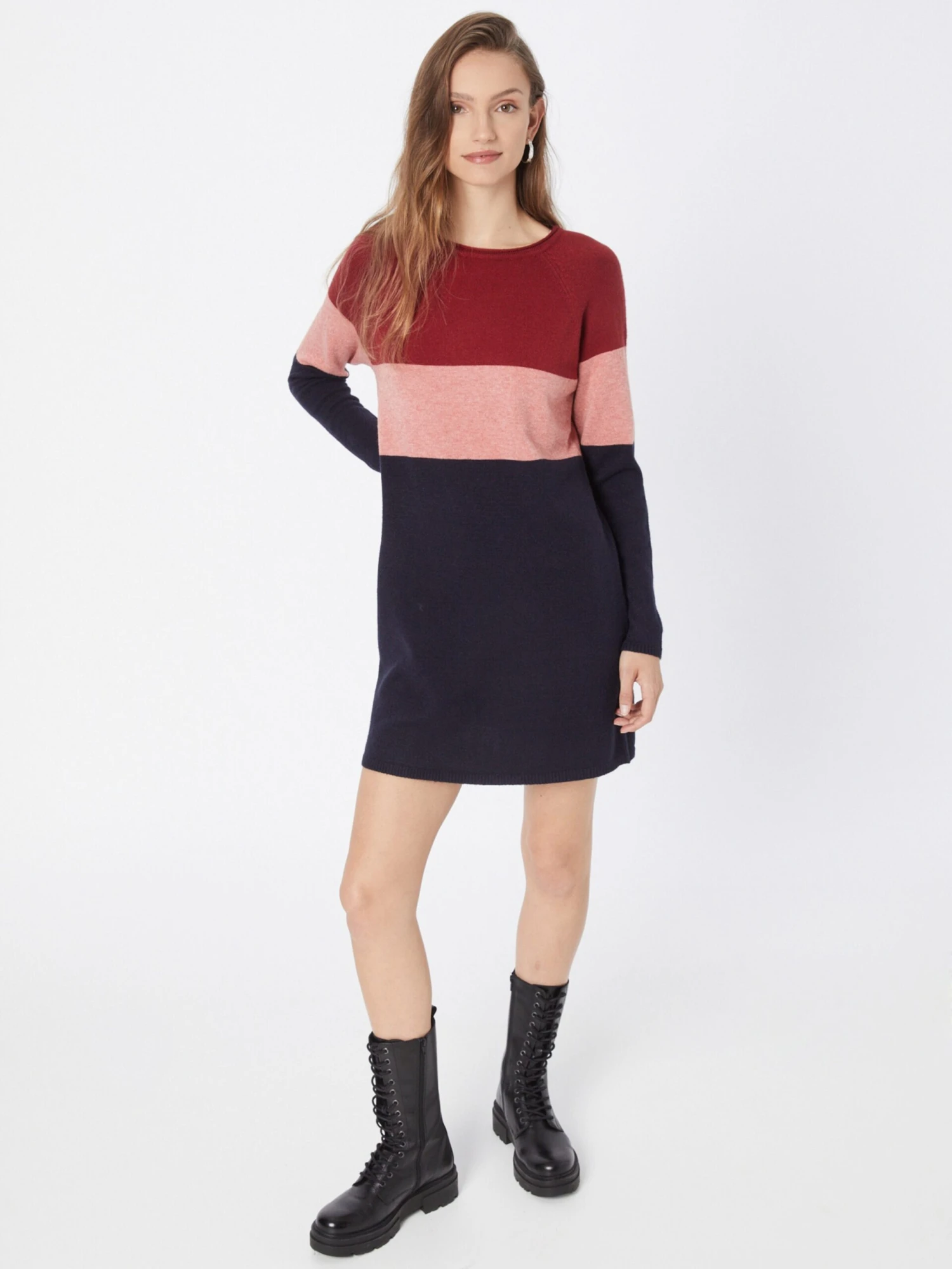 ONLY Gebreide Jurken Gebreide Jurk Dames Wijnrood 7 ONLY Gebreide Jurken Gebreide Jurk Dames Wijnrood - Afbeelding 5