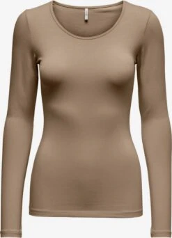 ONLY Longsleeves Shirt Dames Beige