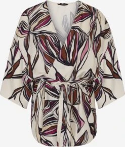 Comma Ponchos & Kimonos Kimono Dames Crème