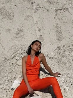 NA-KD Uitgaanstops Top Dames Donkeroranje