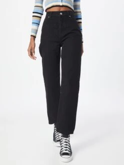 WAREHOUSE Straight Regular Jeans Dames Zwart -Dameskleding Verkoop Winkel 1e7eb25692bcb95274444d43fd2650bc