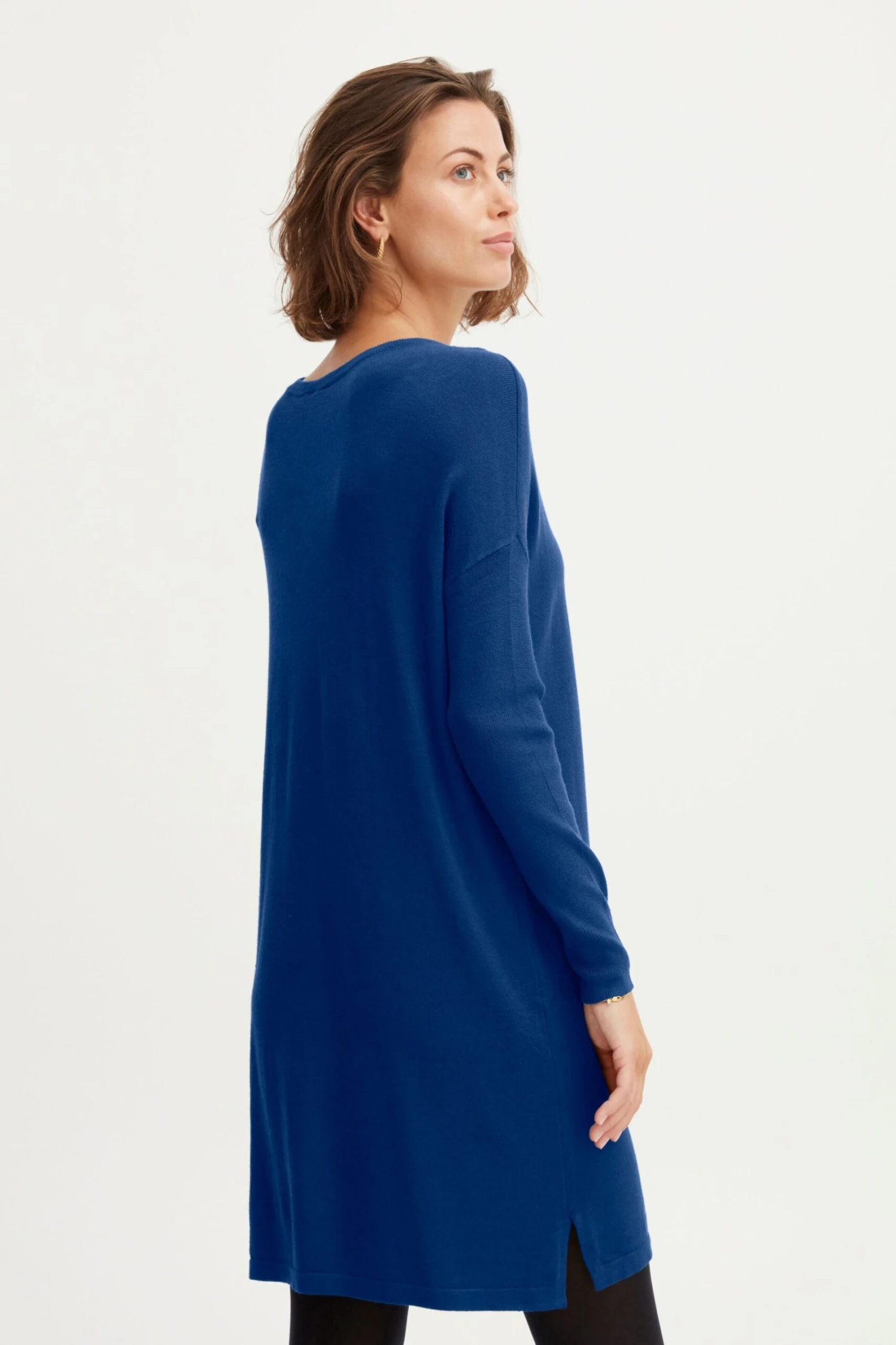 Fransa Lange Truien Trui BLUME Dames Blauw / Navy 5 Fransa Lange Truien Trui BLUME Dames Blauw / Navy - Afbeelding 3