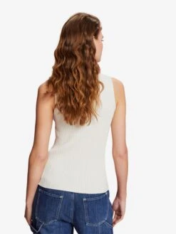 ESPRIT Truien Zonder Mouwen Trui Dames Offwhite -Dameskleding Verkoop Winkel 1f5ed240da765beb11a6f5d80f228906