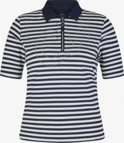 Polos Shirt Dames Donkerblauw / Wit