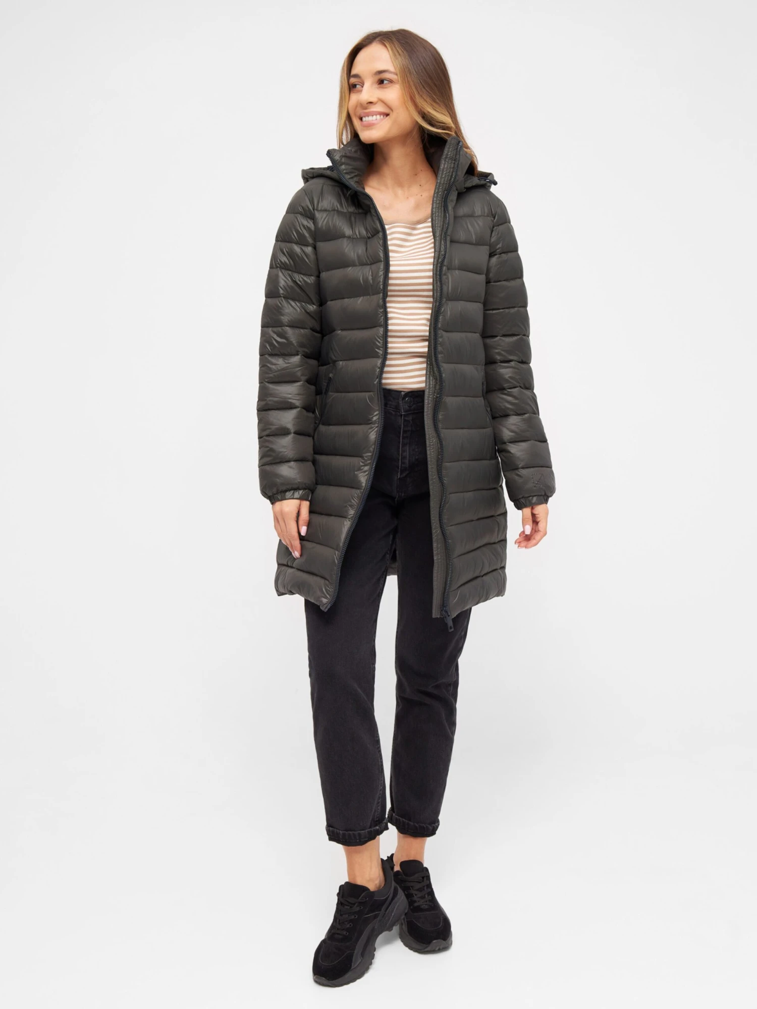 Wintermantels Wintermantel Sea Dames Grijs 5 Wintermantels Wintermantel Sea Dames Grijs - Afbeelding 3