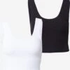WEEKDAY Tanktops Top Elvira Dames Zwart / Wit