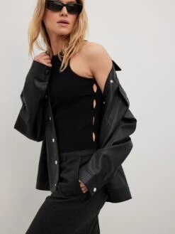 NA-KD Tops Gebreide Top Dames Zwart -Dameskleding Verkoop Winkel 22af57bb1814ef66747354658d57ebbf