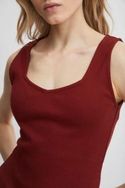 ICHI Spaghetti Tops Top ORETA Dames Wijnrood -Dameskleding Verkoop Winkel 233c8d8e8d6cfe7aa066d1ddc8027b8c