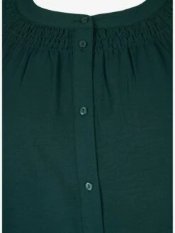 Zizzi Longsleeves Shirt XFIKKA Dames Donkergroen -Dameskleding Verkoop Winkel 236b74a631b36a17180771639837d471