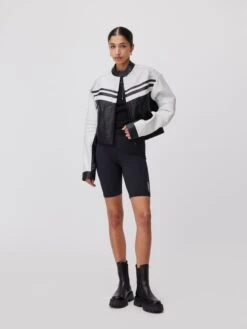 Leren Jassen Tussenjas Giona Dames Zwart / Wit -Dameskleding Verkoop Winkel 23818e2f6f362e2e0a85cde02e5b006f