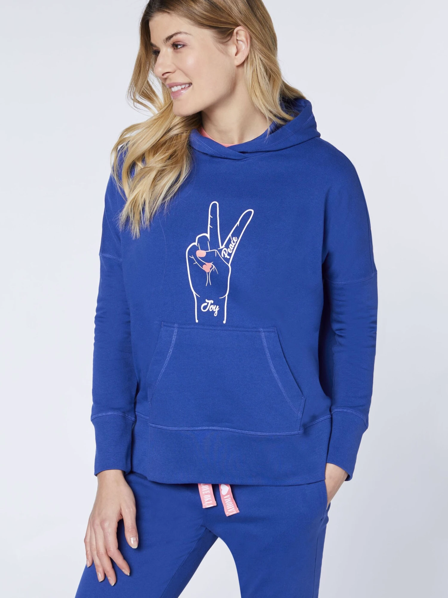 Hoodies Sweatshirt Dames Royal Blue/koningsblauw 8 Hoodies Sweatshirt Dames Royal Blue/koningsblauw - Afbeelding 6