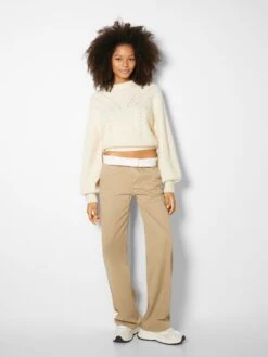 BERSHKA Fijngebreide Truien Trui Dames Ecru -Dameskleding Verkoop Winkel 26252f5bc1f873cc616e0be7d2f5d819