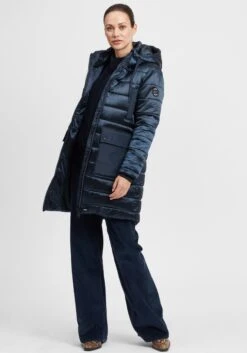 OXMO Wintermantels Wintermantel Sofia Dames Blauw -Dameskleding Verkoop Winkel 276866b9566e6d75aa1ef59ac04647fb