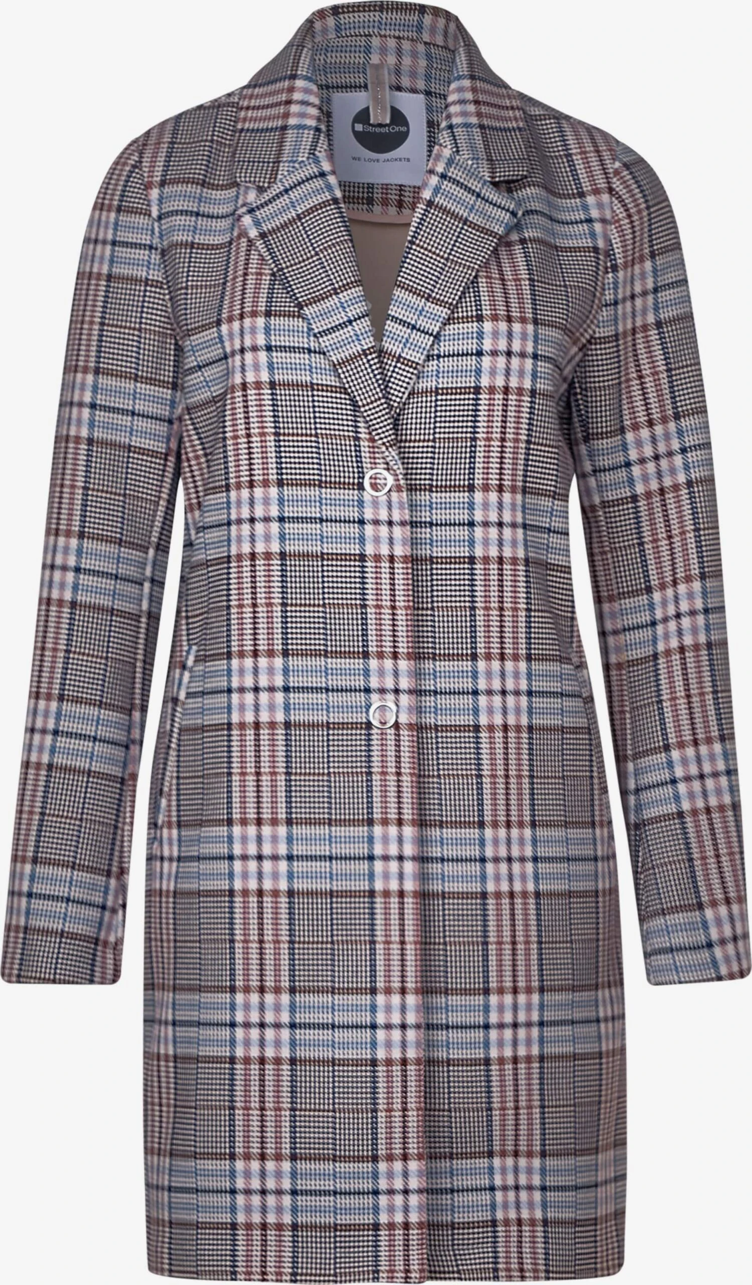 STREET ONE Korte Mantels Tussenmantel Dames Donkerblauw / Gemengde Kleuren 3 STREET ONE Korte Mantels Tussenmantel Dames Donkerblauw / Gemengde Kleuren