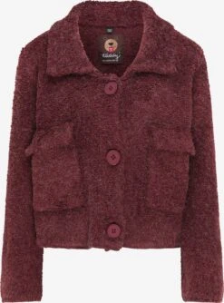 Vesten Gebreid Vest Dames Donkerrood