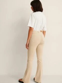 NA-KD Jeans Bootcut Jeans Dames Taupe -Dameskleding Verkoop Winkel 29d6bfba77ecad81b974a1c508dc2d4a
