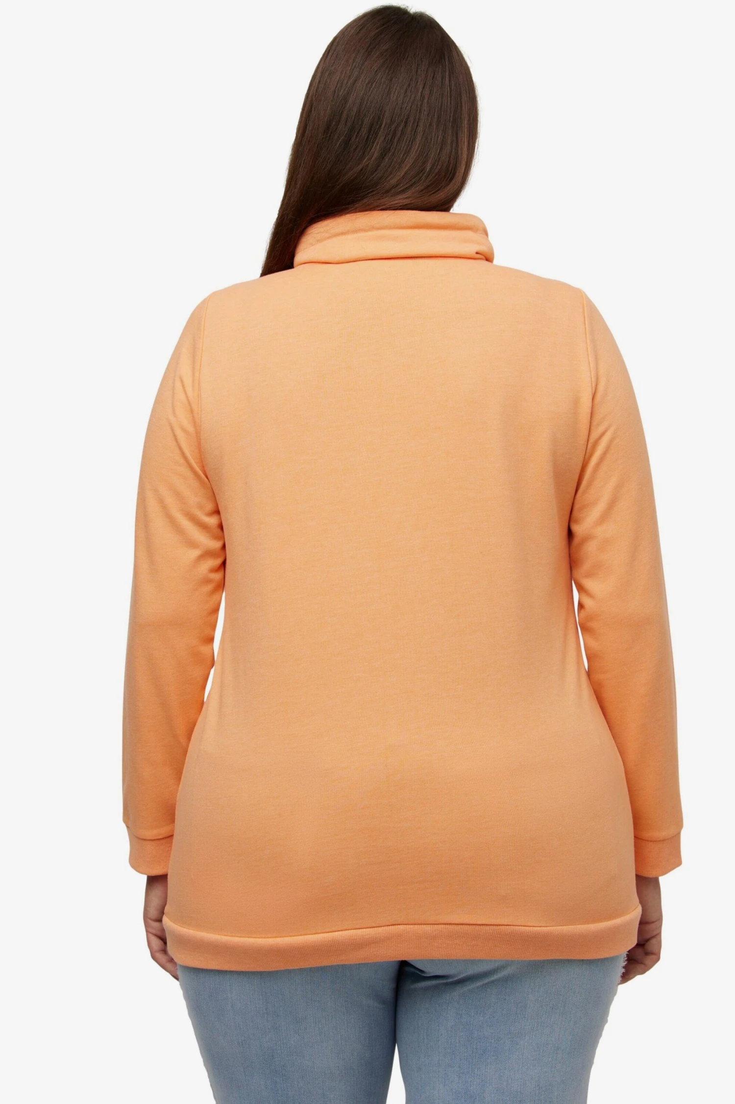 Ulla Popken Sweatshirts Sweatshirt Dames Lichtoranje 5 Ulla Popken Sweatshirts Sweatshirt Dames Lichtoranje - Afbeelding 3