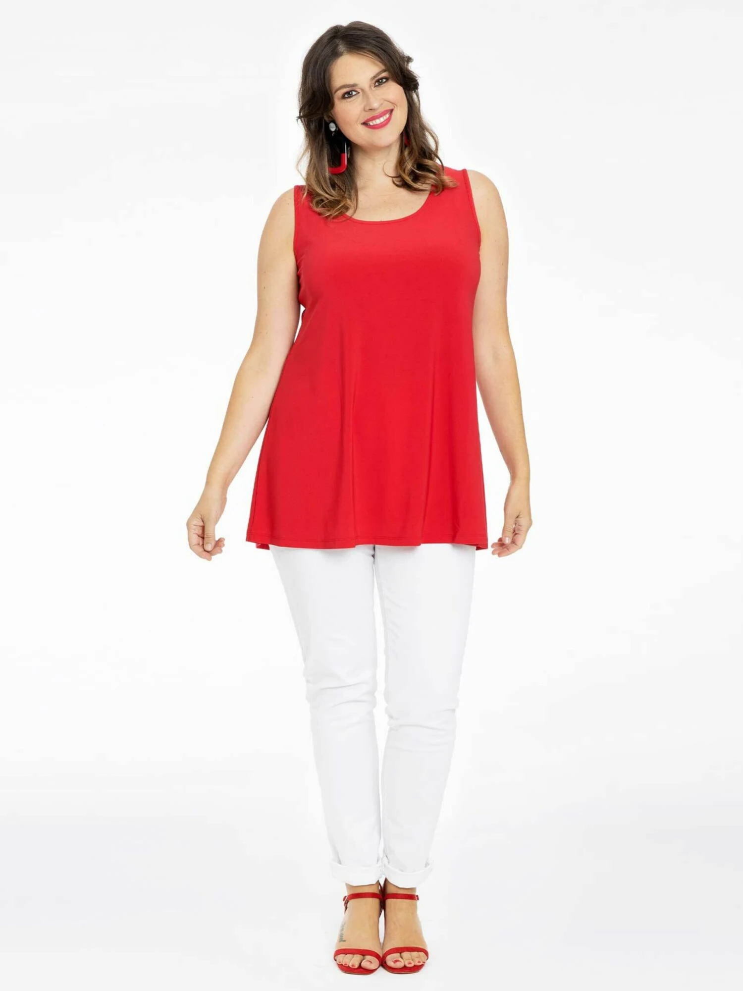 Mouwloze Shirts Top DOLCE Dames Rood 5 Mouwloze Shirts Top DOLCE Dames Rood - Afbeelding 3