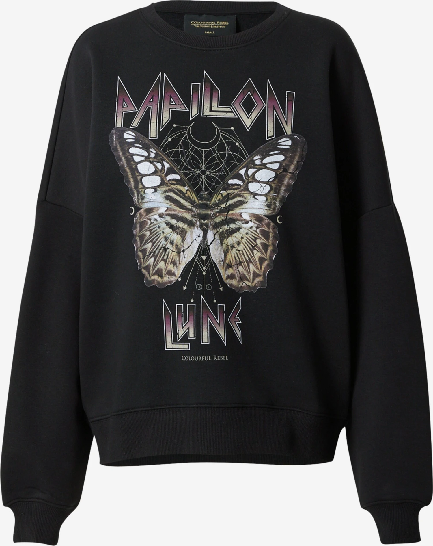 COLOURFUL REBEL Sweatshirts Sweatshirt Lune Dames Zwart 3 COLOURFUL REBEL Sweatshirts Sweatshirt Lune Dames Zwart