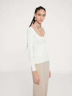 EDITED Longsleeves Shirt Oni Dames Offwhite -Dameskleding Verkoop Winkel 31530070d13e0c785b220c1d4805cdde