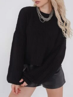 Oversized Truien Oversized Trui Senta Dames Zwart -Dameskleding Verkoop Winkel 31918bbc1541bfe69906594d3d5cfd6c