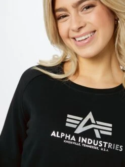 Alpha Industries Sweatshirts Sweatshirt Dames Zwart -Dameskleding Verkoop Winkel 333a3fe139c61f57240f0d4cdef47958